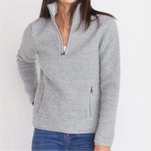 MARINE LAYER Lady Sherpa Corbet Gray Half
Zip Pullover size S